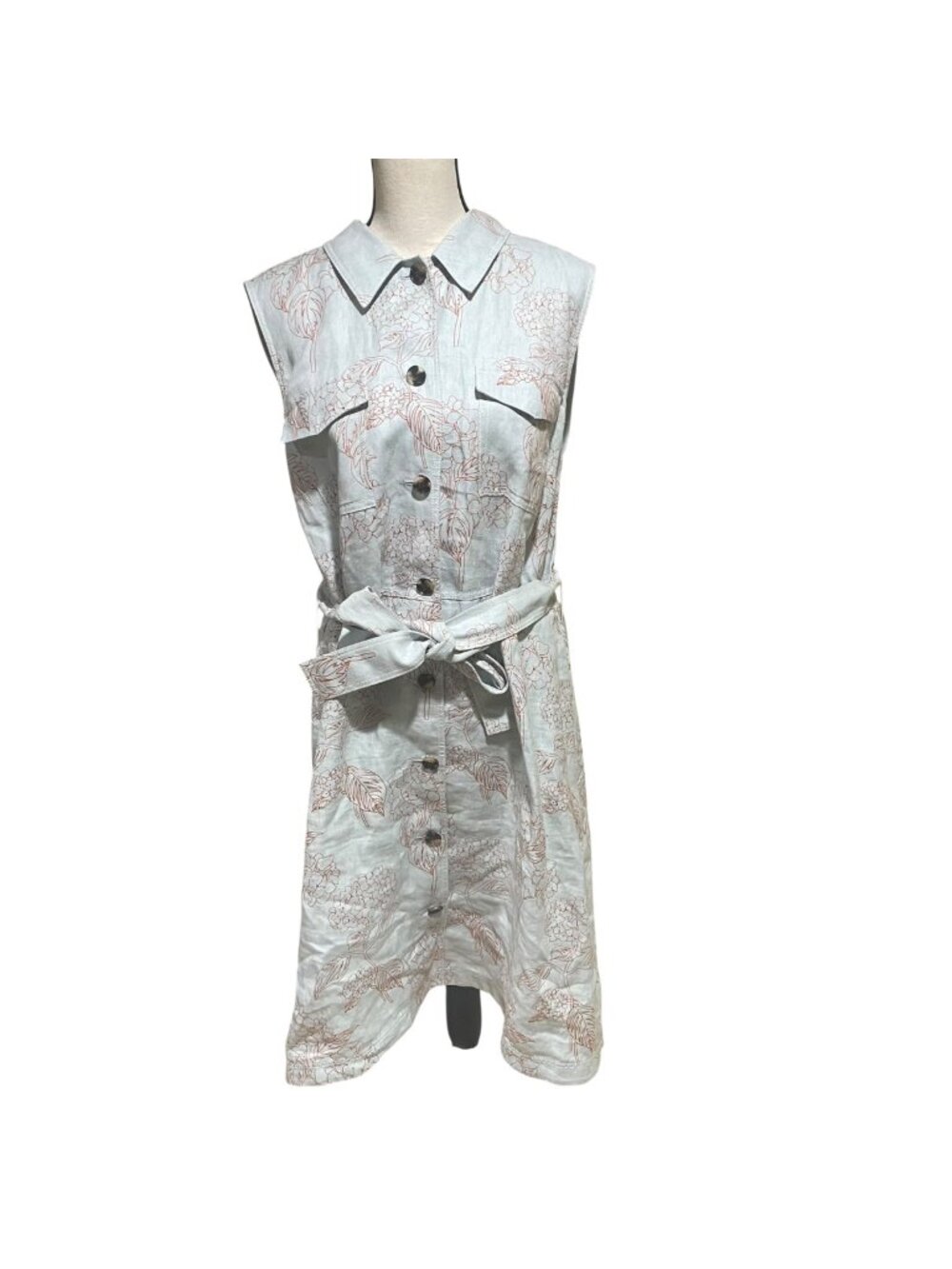 Lafayette 148 linen knee length shirt dress